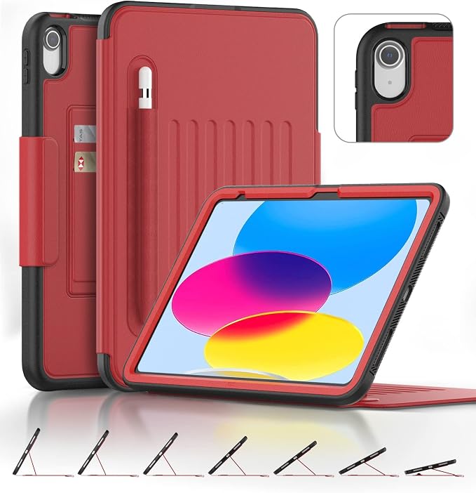 DAORANGE for iPad (A16) 11th Generation Case iPad 10th Gen Case Black | For iPad 11/10.9 Inch Case 2025/2022 Strong Magnetic Shockproof Case with Multi-Angle Stand Pen Holder Rugged &amp Durable