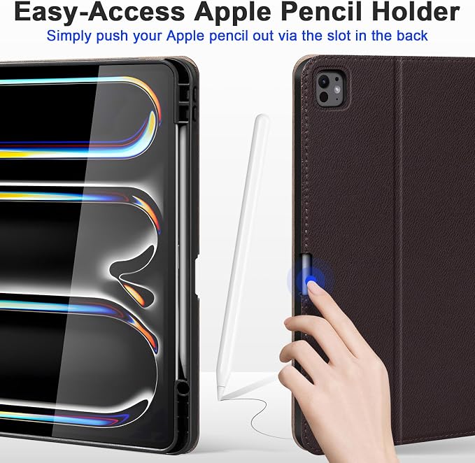 Case for iPad mini 7 (A17) ProiPad mini 7th/6th Gen (2024/2021) | Microfiber Leather Folio Cover with Adjustable Multi-angle StandAuto Sleep/WakeShockproof Protection CaseBlack