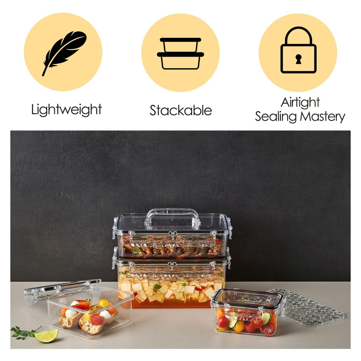 gotman Airtight Food Storage Container with Lid(13.5oz) Leak-Proof Baby Food Box | BPA-Free | Meal Prep | Microwave, Freezer and Dishwasher Safe | Kitchen Fridge Organizer Boxes | Fresher Food