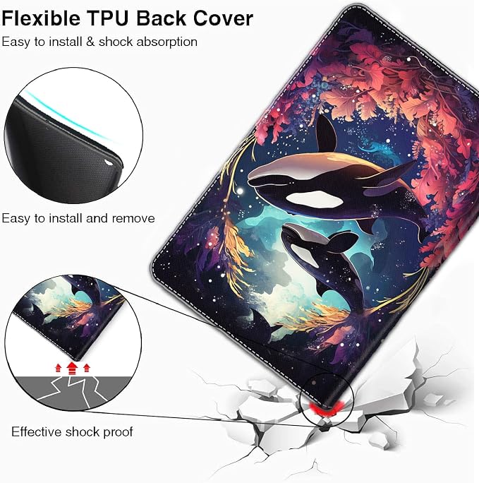 Case for iPad 10.2/10.5，iPad 9th/8th/7th Gen，for iPad 10.2 inch 2021/2020/2019/iPad Air 3rd Gen/Pro 10.5 - Slim Fit Standing Cover with Auto Sleep/Wake，Frog Playing Guitar