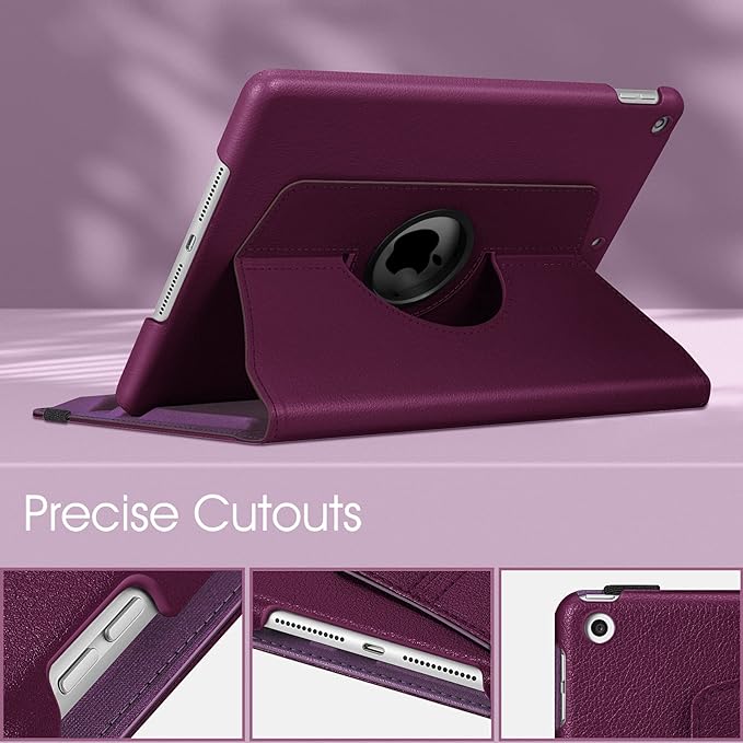 Fintie 360° Rotating Case for iPad 9th / 8th / 7th Generation 10.2 Inch | Swivel Stand Portrait &amp Landscape Viewing Shockproof Cover with Pencil Holder Auto Wake/Sleep Aqua Wave