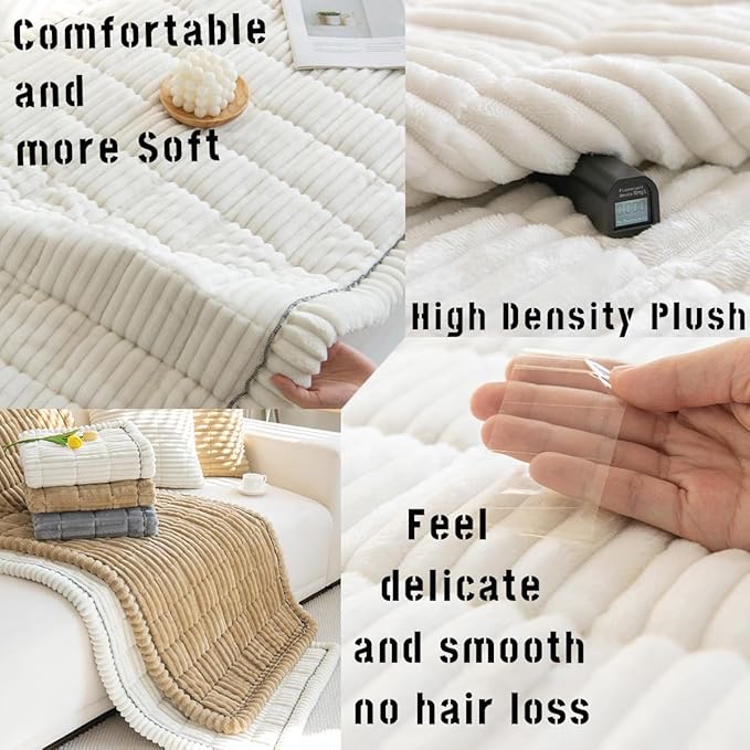 Sofa Cover Fuzzy Couch Cover for Pet, Couch Covers for Dogs Washable Non-Slip Sofa Slipcover Cushion Protector Pets Friendly Mat Bed