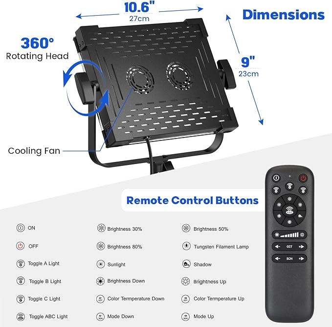 Photography Video Lighting Kit, Upgraded Bi-Color LED Video Studio Lights with Dimmable 2500k~8500k and 79" Light Stand for Camera Photo Recording Filming Stage Shooting Streaming YouTube TikTok