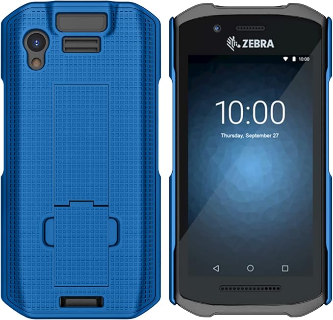 Case and Hand Strap Combo for Zebra TC21 TC26 - Black | Slim Hard Shell with Stand Satisfying Texture for Your Mobile Computer Scanner Phone Includes Palm Grip Harness