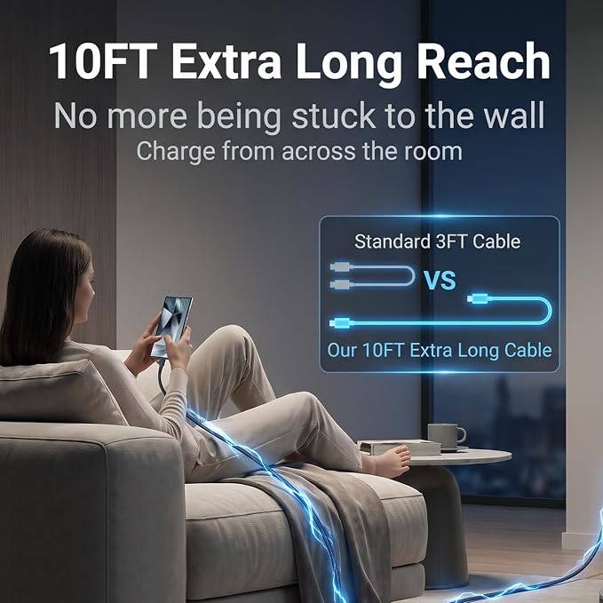 Samsung 60W USB C Fast Charging Block Type C Wall Plug Charging Brick &amp 10ft C Cable Super Fast Charging 3.0 for Samsung Galaxy S26 Ultra/S26/S26+/S25 /S24/S23 Ultra/Note 10+/Note 10-1PACK