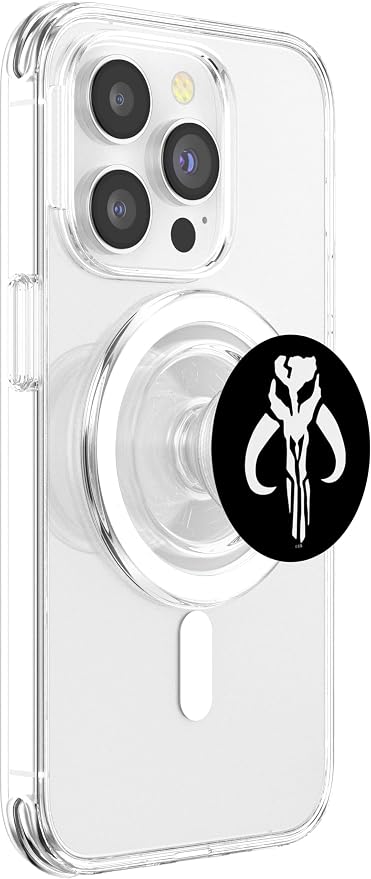 Star Wars Mandalorian Logo Black And White PopSockets Adhesive PopGrip