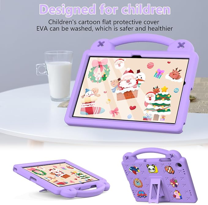 Kids Case for Lenovo Tab 10.1 inch (TB311XU / TB311FU) Kids EVA Protective Shockproof Cover with Stand Handle Shoulder Strap Handle Stand for Lenovo Tab 10.1 2025 Green