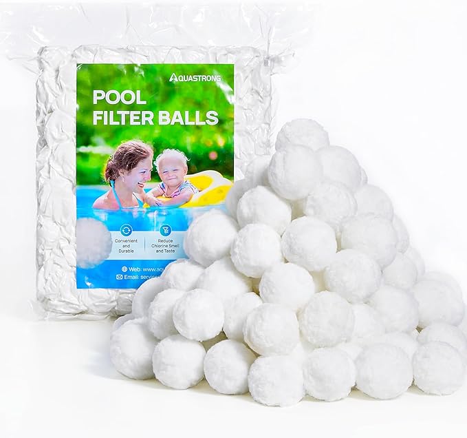 AQUASTRONG Pool Filter Balls for Sand Filters, 1.5 lbs Reusable Pool Sand