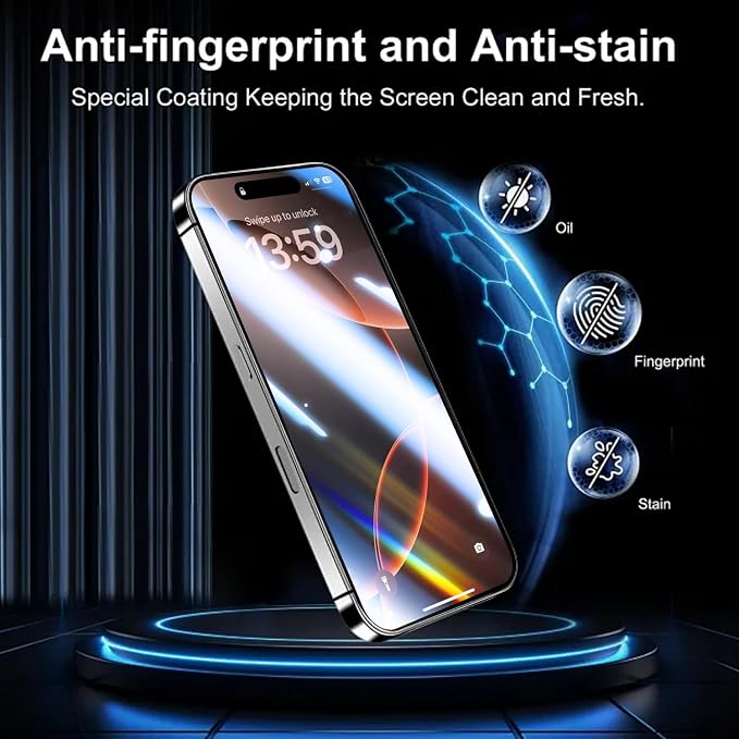 OneFish Screen Protector Compatible with Samsung Galaxy S26 9H Tempered Glass HD Clear Scratch Resistant 10s Auto Dust-Elimination Installation Support Fingerprint Unlock2 Pack