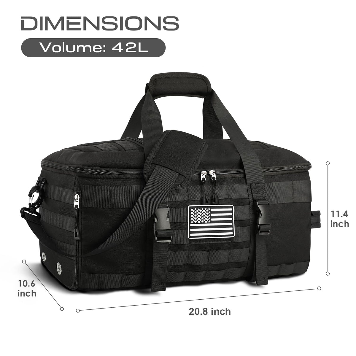 Gym Bags for Men, Large Tactical Duffle Bag with Shoe Compartment