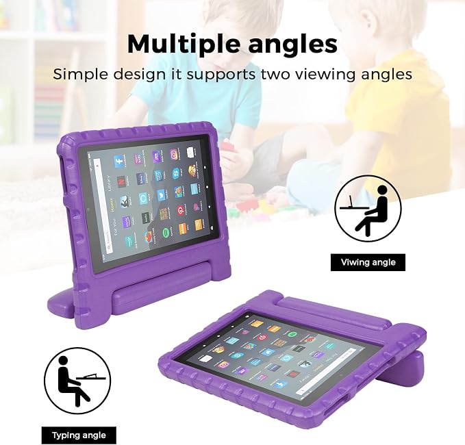 Kids Case for Fire 7 Inch Tablet 9th/7th/5th Generation Tablet (2019/2017/2015 Release) Kid-Proof &amp Shockproof Case Sturdy Soft Durable EVA Protective Cover with Convenient Handle Blue | Foldable