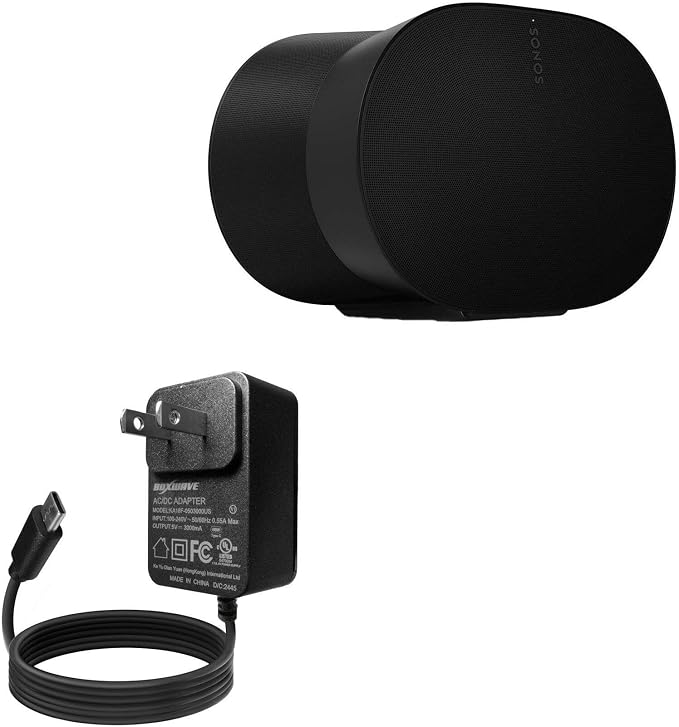 BoxWave Charger Compatible with Sonos Era 300 - Wall Charger Direct (15W) Rapid Charge Your Device with Built-in 3ft Cable