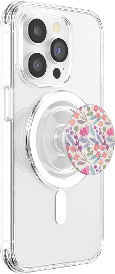 Pink Purple Watercolor Floral Pattern PopSockets Adhesive PopGrip
