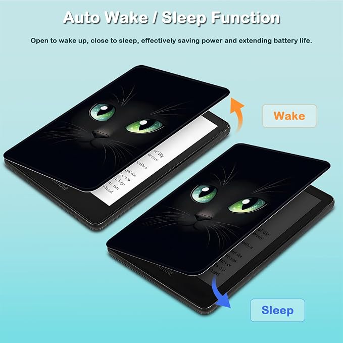 for 6 Kindle 2024 and 2022 (11th Generation) Case Slim Lightweight Smart Cover Case with Auto-Wake/Sleep for Kindle 2024Bald Eagle Flag