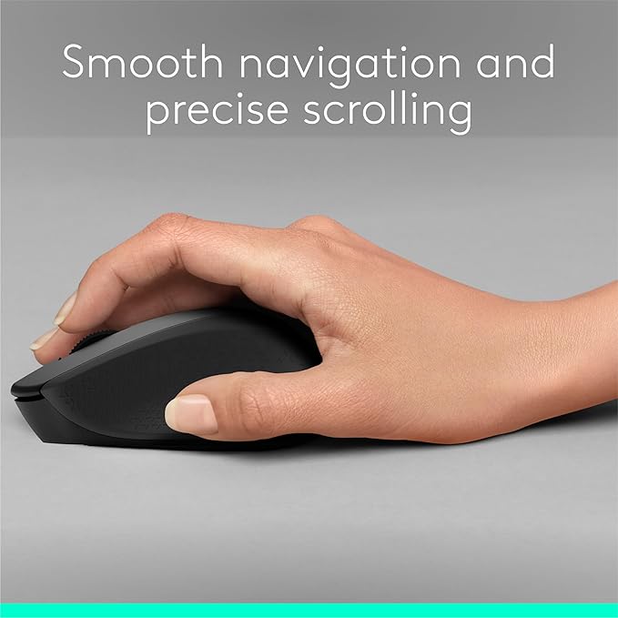 Logitech M331 Silent Plus Wireless Mouse- Black