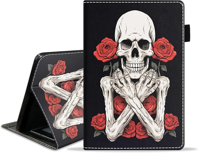 Case for Amazon Fire HD 8/HD 8 Plus Tablet (8 12th/10th Generation 2024/2022/2020 Release) Slim PU Leather Stand Folio Cover with Auto Wake Sleep African Woman Wolf