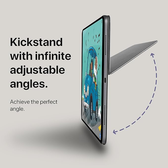 TineeOwl for iPad Air 11 Inch Case (M4/M3/M2) 2026/2025/2024 iPad Air (5th/4th Gen) 2022/2020 Adjustable Kickstand Magnetic Cover - Infinite Viewing Angles Portrait/Landscape Stand Wing Series