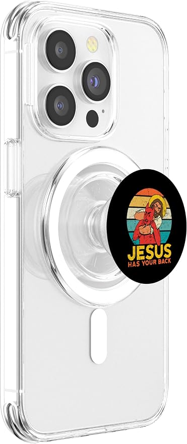 Jesus Has Your Back Jiu Jitsu Chokehold Funny Meme PopSockets Adhesive PopGrip