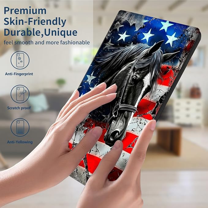Slim Case for Samsung Galaxy Tab S11 5G 11 Inch (2025) PU Leather Tablet Cases Flip Folio Multi-Angle Viewing Stand Protective Smart Shell Cover with Auto Wake/Sleep A Crow Skull