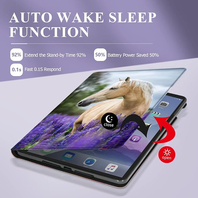 Case for Samsung Galaxy Tab A11 + Plus/A9 + Plus 11 Inch 2025/2023 Ultra-Thin Multi-Angle Protective Cover with Auto Sleep/Wake Black Cat and the Blue Flower