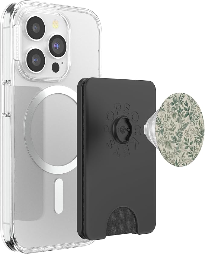 Sage Garden Green Floral Leaves PopSockets PopGrip for MagSafe