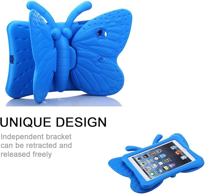 Kids Case for 7.9 iPad Mini 5/4/3/2/1 Silicone Shockproof Cover with Handle Kickstand Black