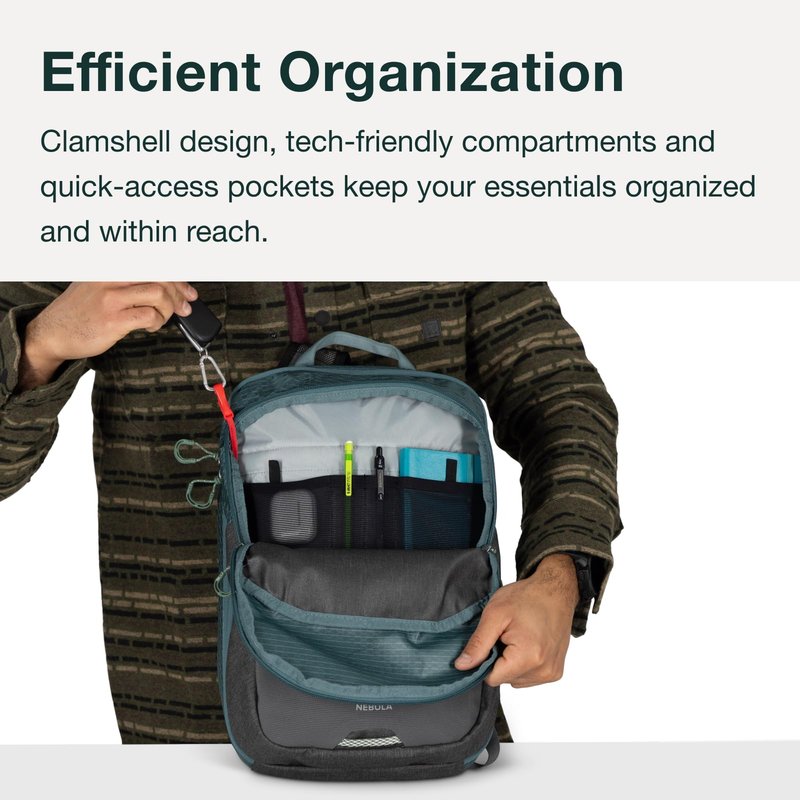 Osprey Nebula Shoulder Sling Bag, Cascade Blue/Coal Grey Heather