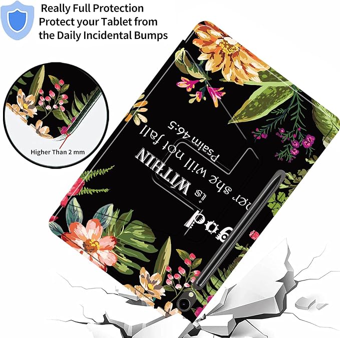 Case for Samsung Galaxy Tab A9 8.7-Inch 2023360 Degree Rotating Multi-Angle Viewing Protective Cover with Auto Sleep/Wake-Blue Butterfly