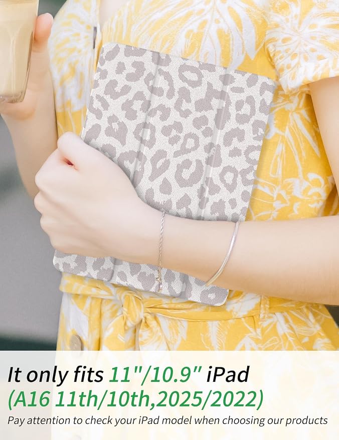 Case for iPad 9th/ 8th/ 7th Generation Case 10.2&amp10.5 Inch (2021/2020/2019 Release) Slim Lightweight Soft Trifold Back Cover with Pencil Holder &amp Auto Sleep/Wake CoverBeige Checkered