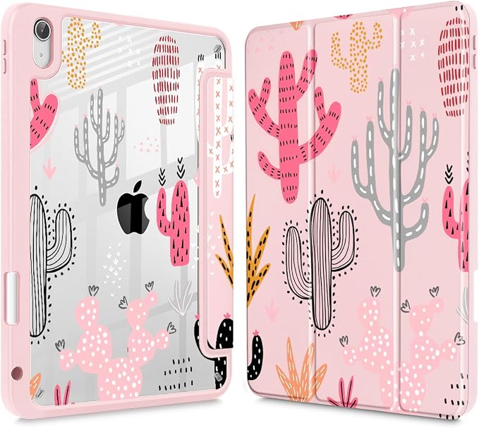 Mektron Case for 2026 iPad Air 11 inch M4 8th (M3 2025 7th /M2 2024 6th) Compatible with iPad Air 10.9 (2022 5th Gen /2020 4th Gen) Shockproof Clear Shell Blue Bows &amp Flowers
