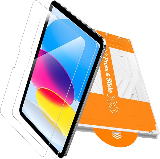 PandaShield 2-Pack Privacy Screen Protector Easy-Installation Box for iPad 11th/10th Gen. A16 (11/10.9 Inch 2025/2022) Anti-Spy Bubble Free Scratch Resistant Apple Pencil Support