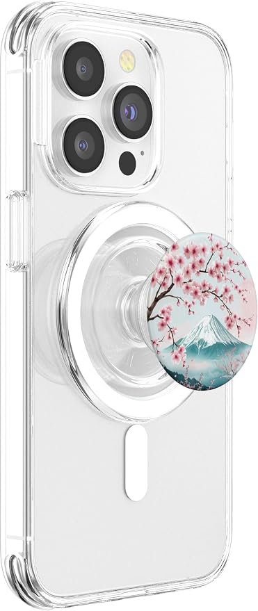 Cherry blossom with Fuji mountain Cherry blossom PopSockets PopWallet for MagSafe