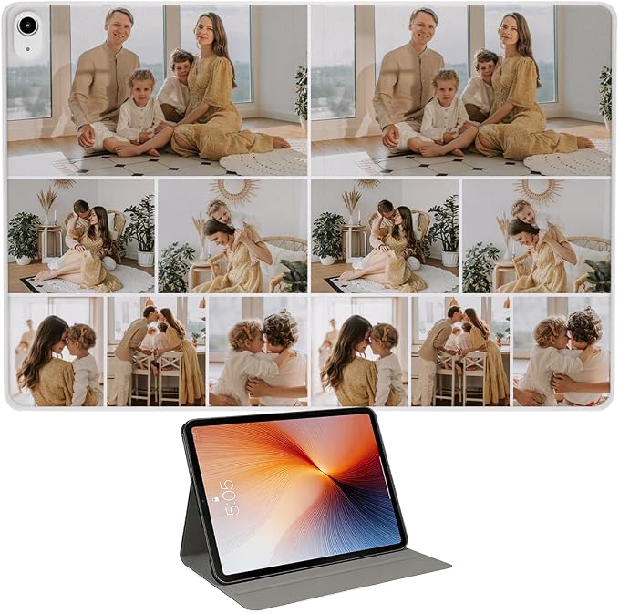 Custom Case for iPad Air 3rd Generation 2019 / iPad Pro 2017 10.5 inch Personalized Customized Picture Logo Text Name PU Leather Tablet Cover Premium Folio Flip Stand Case Auto Wake/Sleep