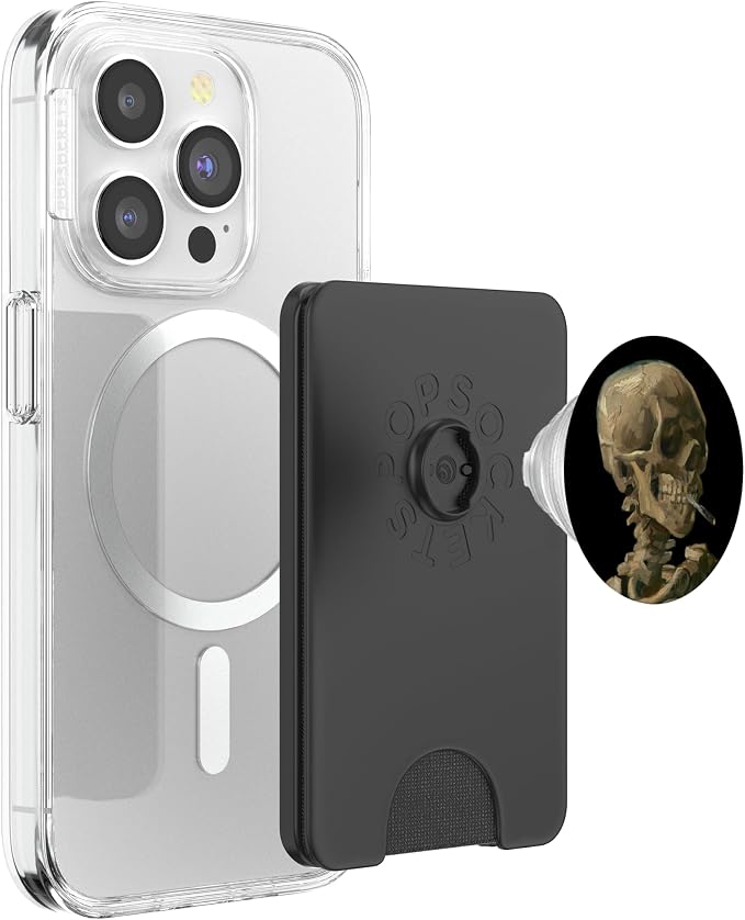 Vintage Van Gogh Skull-Van Gogh Head of A Skeleton Halloween PopSockets Adhesive PopGrip