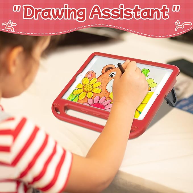 BMOUO Kids Case for iPad 9th/8th/7th Generation (iPad 10.2 Inch 2021/2020/2019) with Built-in Screen Protector Durable Shockproof Handle Stand iPad 9th 8th 7th Generation Case for Kids Black