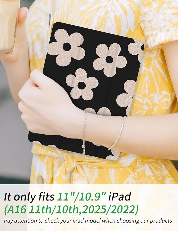 Case for iPad 9th/ 8th/ 7th Generation Case 10.2&amp10.5 Inch (2021/2020/2019 Release) Slim Lightweight Soft Trifold Back Cover with Pencil Holder &amp Auto Sleep/Wake CoverBeige Checkered