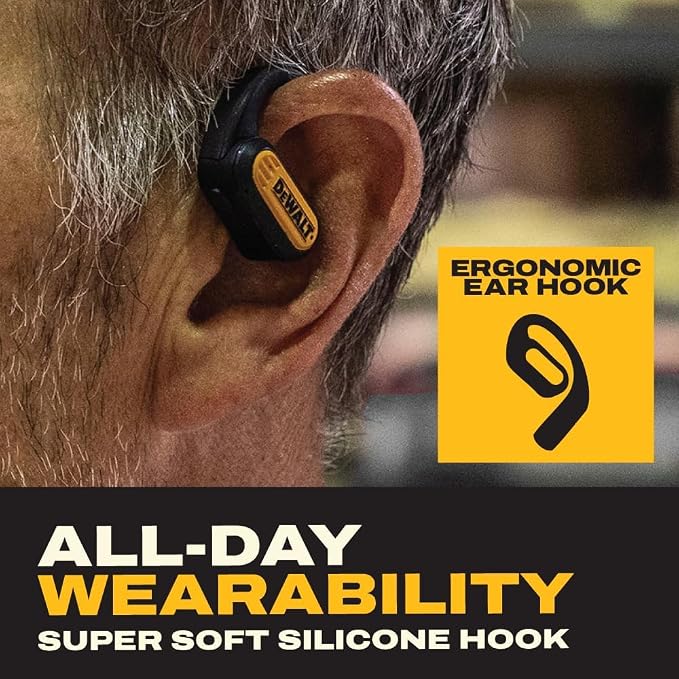 DEWALT Heavy Duty Magnetic Wireless Charging Stand w/USB Ports Open Ear Headphones Bundle
