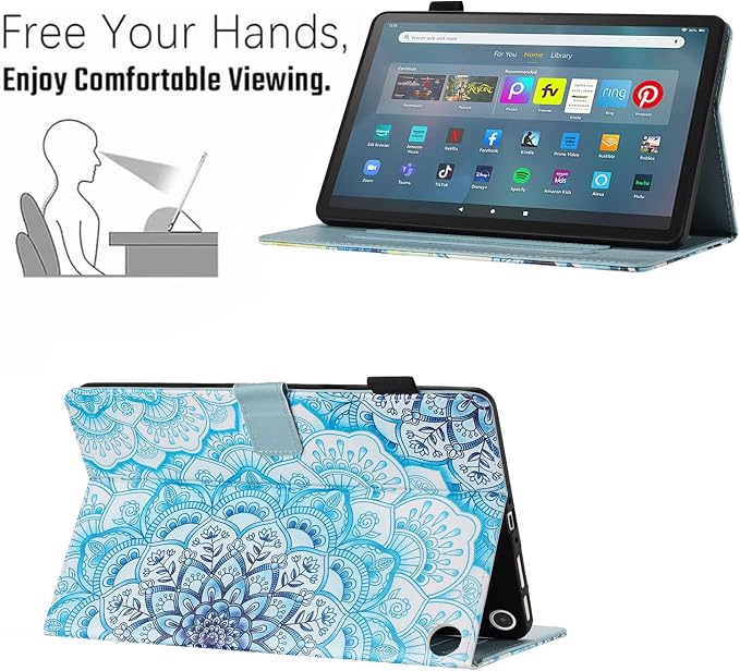 Case for Amazon Fire Max 11 Tablet (13th Generation 2023 Release) Auto Wake/Sleep Premium PU Leather Folding Stand Cover with Pen Holder &amp Multiple Viewing Angles - Beach