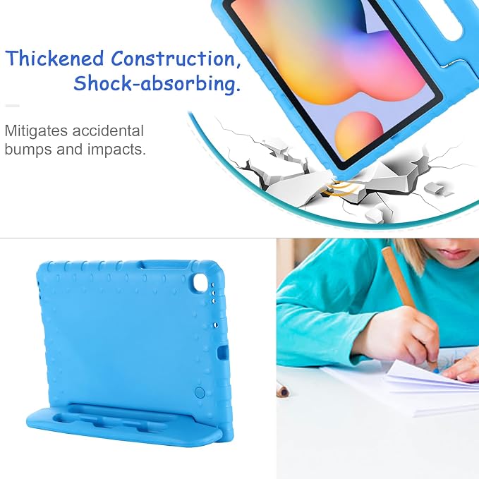 Kids Case for Samsung Galaxy Tab S10 FE Plus 13.1 (2025) Techcircle Handle Stand Light EVA Foam Bumper Protective Rugged Drop Protection Child Proof Cover Black
