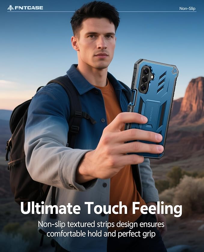 FNTCASE for 11 Pro XL Case Rugged Kickstand 2 Front Frames Black | Built-in Screen Protector 20FT Military-Grade Drop Protection Rugged Heavy Duty Shockproof Full Body Protective Cover