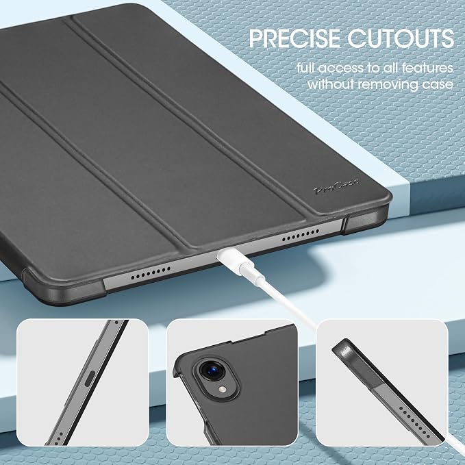 ProCase for Onn. 11 Inch Tablet Pro 2024 Case -Black | Slim Stand Hard Back Shell Protective Smart Cover for Onn. 11” Tablet Pro 2024 Model