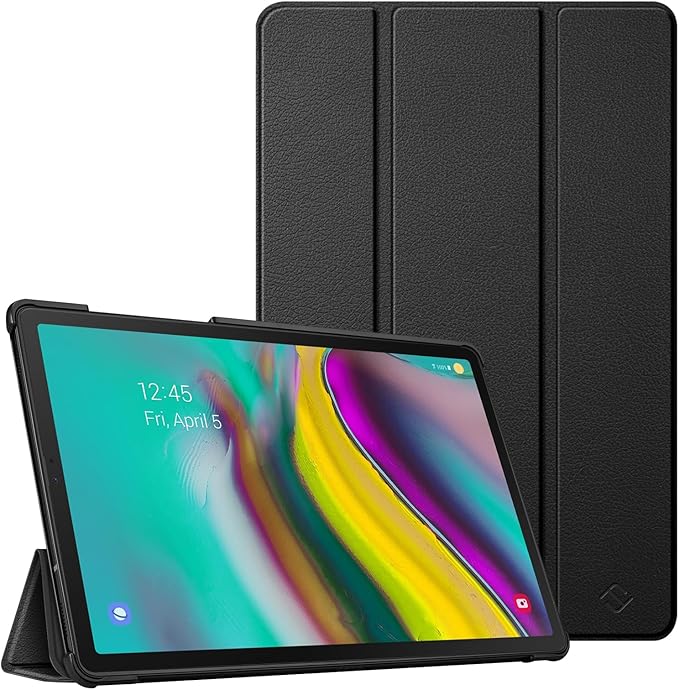 Fintie Slim Case for Samsung Galaxy Tab S5e 10.5 Inch 2019 Black | Ultra-Thin Tri-Fold Stand Vegan Leather Hard Shell Lightweight Auto Wake/Sleep