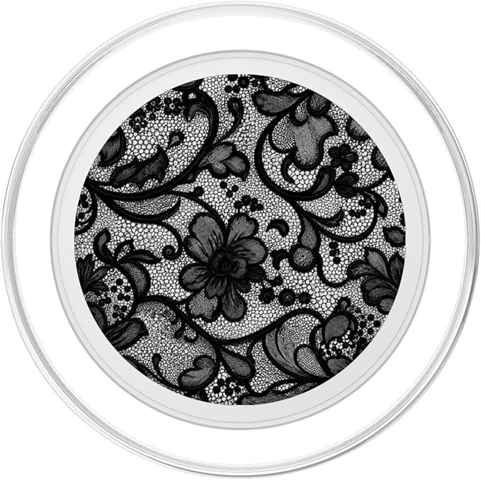 Black Lace Vintage Pattern PopSockets PopGrip for MagSafe