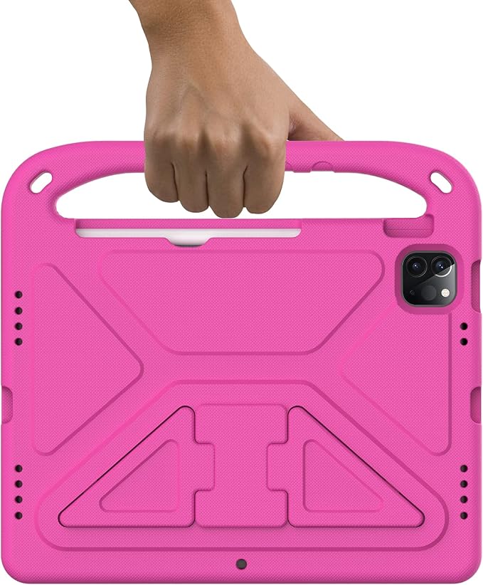 Dteck Kids Case for iPad 10.2 - Shockproof Rugged EVA Handle Stand Child Proof Case for iPad 9/8/7 Generation Black