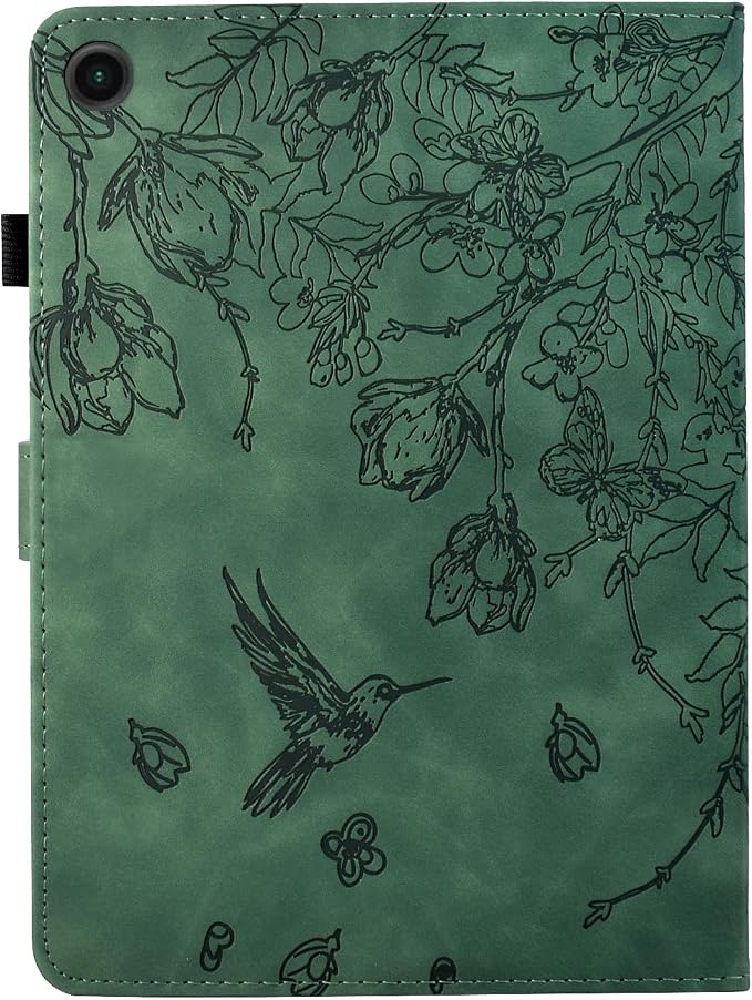 Kindle Fire Max 11 Case 13th Generation 2023 Release Fire Max 11 Tablet Case Embossed Suede Leather Folio Stand Cover with Auto Wake/Sleep &amp Card Slot &amp Pen Holder Brown Bird Flower Embossi