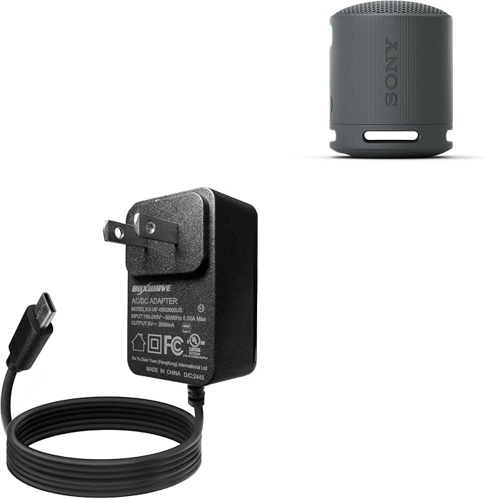 BoxWave Charger Compatible with Sony SRS-XB100 - Wall Charger Direct (15W) Rapid Charge Your Device with Built-in 3ft Cable