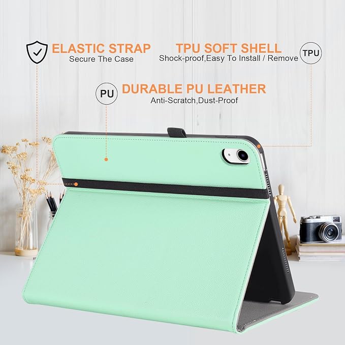 for iPad A16 Case 11 Inch 2025Cover for iPad 10th 11th Generation Case with Pencil HolderBlack
