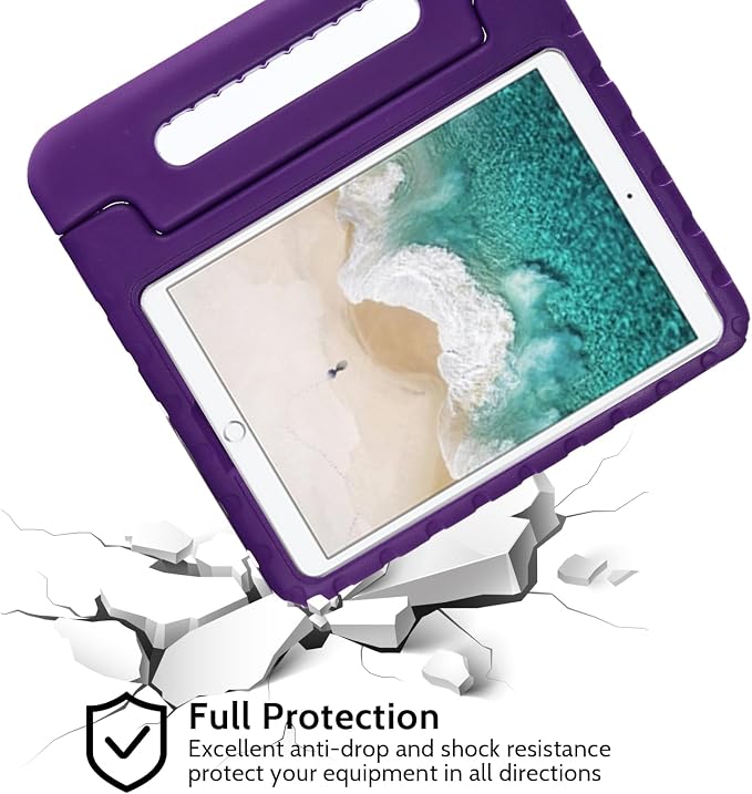 Dteck Kids Case for iPad 10.2 - Shockproof Rugged EVA Handle Stand Child Proof Case for iPad 9/8/7 Generation Black