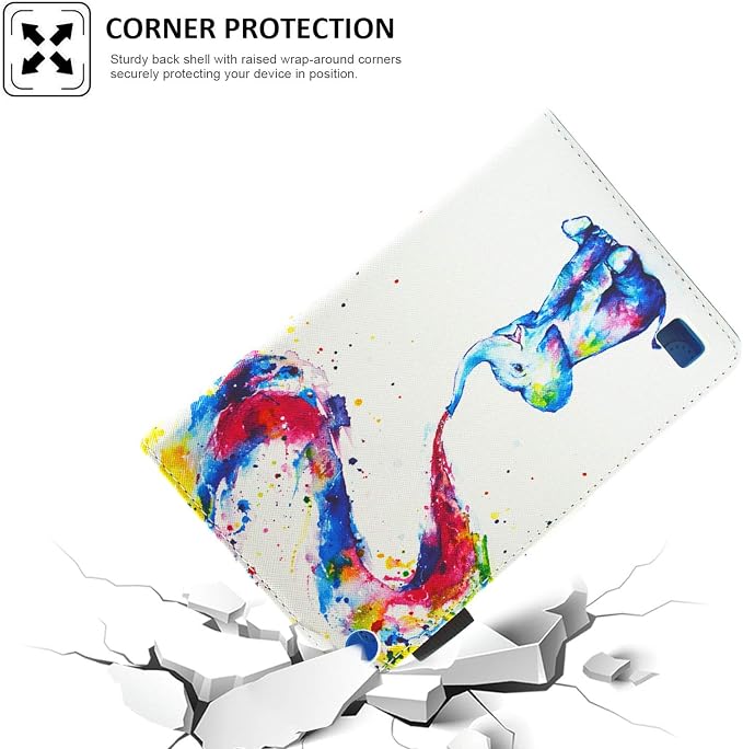 Case for Kindle Fire 7 TabletDteck Full Protective Flip Adjustable Stand Auto Wake/Sleep Smart Cover with Pencil Holder for Kindle Fire 7 Tablet 9th/7th/5th Generation 2019/2017/2015 ReleaseKing Dog