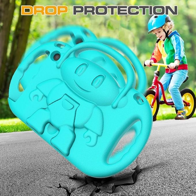 Kid-Proof Case for 8 Inch Tablet(12th/10th Generation 2024/2022/2020 Release) - Durable Shockproof Protective Cover with Shoulder Strap for 8 Plus Tablet Not for iPad Samsung Tablet Black